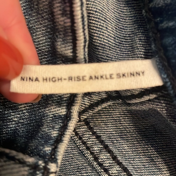 RAG & BONE Nina High Rise Ankle Skinny in Malibu Sz 26 Flexi Stretch - Picture 15 of 16